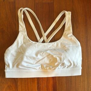Lululemon White Sports Bra. Size 6.